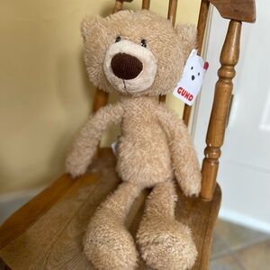 GUND Toothpick Teddy Bear Plush 15” Tan NEW With Tags Soft Stuffed Animal